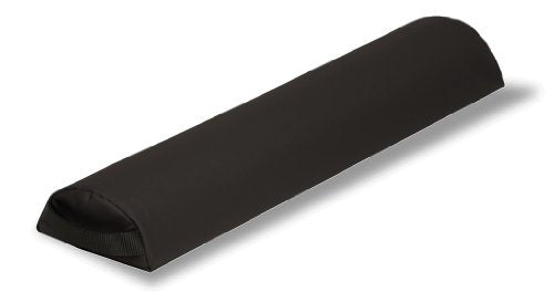 EARTHLITE Bolster Pillow Half Round – Durable Massage Bolster, 100% PU Upholstery incl. Strap Handle/Professional Quality for Massage Tables/Back Pain Relief - color: Black
