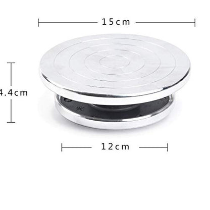 Feqsky 4.7''/5.9'' Double Sided Turntable for Ceramic Clay Sculpture Platform Pottery Wheel Aluminum Alloy Rotating Tools