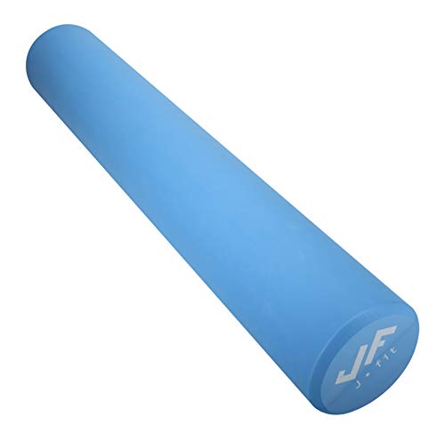 JFIT High Density Smooth EVA Foam Roller - Made in Taiwan - Multiple Size Options Available - Exercise, Massage, Muscle Recovery, Round Foam Roller - color: Blue (Original), size: 18-Inch