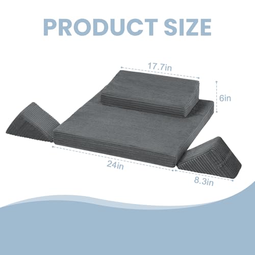 Meditation Cushion, Meditation Mat with Knee Support, Dark Grey - color: Dark Grey, size: 24X24X2 Inch