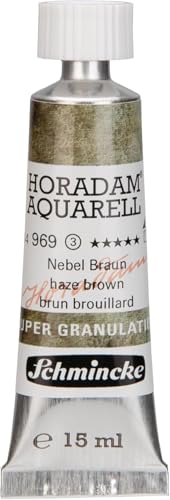 Schmincke Horadam Aquarell Super Granulation 14 969 006 Haze Brown | 15 ml - color: 969 haze brown, size: 0.51 Fl Oz (Pack of 1)