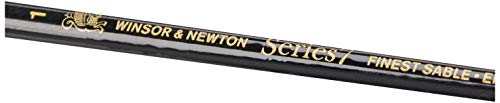 Winsor & Newton Series 7 Kolinsky Sable Brush, Round SH #1,Black | The World's Finest Watercolor Brush, Kolinsky Sable Hair, Rust-proof, Seamless Nickel Plated Ferrules, Hand-Made in England - size: #1, style: Round