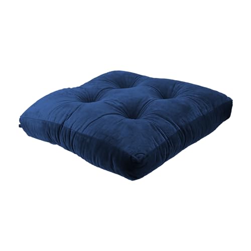 Square Pillows Seating, Thick Meditation Floor Pillow,Flexible Large Pillows Seating,2PCS Color Chair Pads Cushions,Square Floor Pillows for Game Yoga Indigo, 42 * 42cm/16.53 * 16.53" - color: Indigo, size: 42*42cm/16.53*16.53"