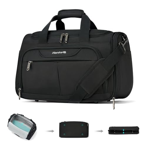 Hanke Small Underseat Carry On Luggage Bags for Travel with 10 Pockets. - color: Black, size: Underseat Carry-On