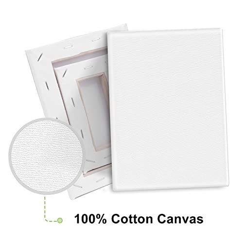 6Packs Mini Stretched Canvases for Painting with 3x5”, 4x4”, 4x6”, 5x5”, 5x7”, 6x6”, Painting Canvas for Oil & Acrylic Paint. - size: 6 Packs - 6 Sizes (1 of Each)