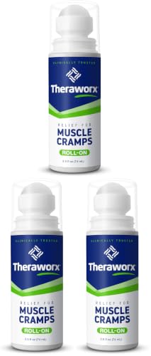 Theraworx Relief for Muscle Cramps Roll-On Fast-Acting Muscle Spasm, Leg Soreness with Magnesium Sulfate - 2.5 oz - 1 Count (Pack of 3) - size: 2.5 Fl Oz (Pack of 3)