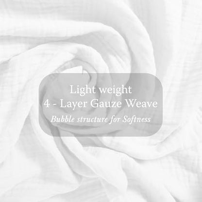 Threadmill Cotton Queen Blanket, Muslin, White, 100% Cotton Gauze Weave | 100% Cotton, Muslin Weave, Breathable, All-Season, Lightweight, OEKO-TEX Certified, Machine Washable - color: White, size: Queen