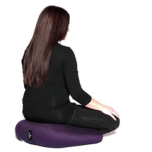 Hugger Mugger V-Shaped Meditation Cushion - Provides Support in Cross-Legged Sitting, Promotes Healthy Posture, Handmade in The USA - color: Plum