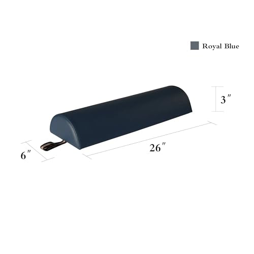 Master Massage 6" Half Round Bolster - Royal Blue - color: Royal Blue, size: 6 Inch (Pack of 1)