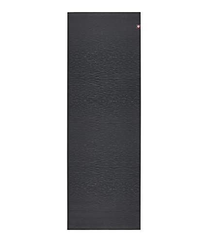 Manduka eKOLite Yoga Mat 71" - 4mm | Natural Rubber | Eco-Friendly | Soft Textured Surface | Natural Next-to-Skin Feel | 71 x 26 inches | Charcoal Grey - color: Charcoal, size: 71" x 24"