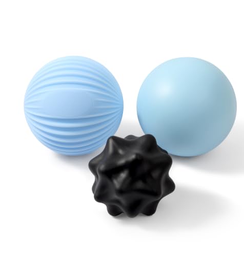Silicone Lacrosse Ball Set for Deep Tissue & Trigger Points | Foot Massage Balls for Myofascial Release, Muscle Knots & Plantar Fasciitis - style: Silicone Smooth Lacrosse Ball Set