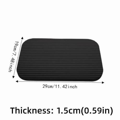 Non‑Slip Yoga Kneeling Pad, Single‑Knee‑Only,11.42"×7.48",Black