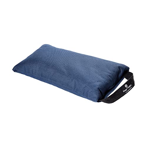 Hugger Mugger 10lb Yoga Sandbag - Adds Weight to Your Poses, Zipper Cover, Sturdy Handle, Silica Sand Filling, Durable Material - color: Navy