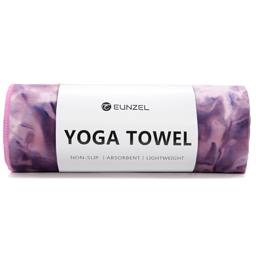 Eunzel Hot Yoga Mat Towel, Ultra-Absorbent Microfiber 72" x 26.5" | Ultra Absorbent Microfiber, Soft Touch Fabric, Quick Dry, Hot Yoga & Pilates, Machine Washable - color: Lavender