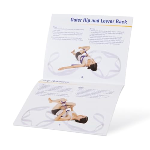 Norco Stretch Strap with Loops for Physical Therapy, Flexibility, Workout with Exercise Book. Improve Range of Motion by Stretching Out Hamstrings, Knee, Back, etc. (89" Blue Long Strap)