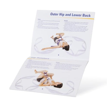 Norco Stretch Strap with Loops for Physical Therapy, Flexibility, Workout with Exercise Book. Improve Range of Motion by Stretching Out Hamstrings, Knee, Back, etc. (89" Blue Long Strap)