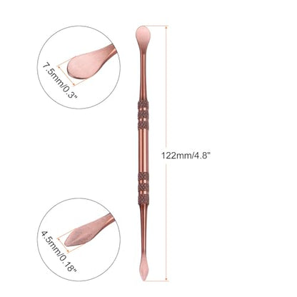 HARFINGTON 8 Pcs Wax Carving Tools 4.8" Double Ended Stainless Steel Wax & Clay Sculpting Wax Carvers Tools Modeling Spoon for Figures Clay Handmade Art Works, Rose Gold - color: Rose Gold