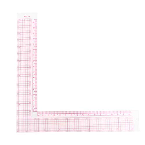 Plastic L Shape Ruler Curve Sewing Measure Professional Tailor Craft Tool(5808) 21.5 * 21.5cm / 8.5 * 8.5inch 28-53g