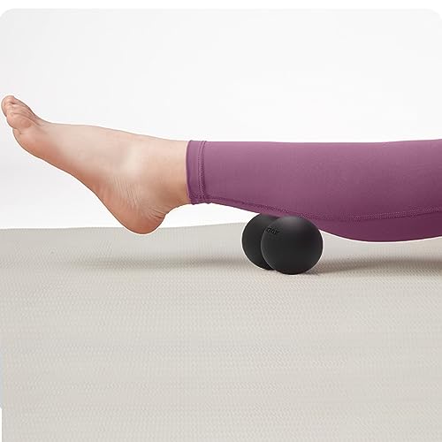Peanut Massage Ball,Double Lacrosse Ball for Neck Sore Muscles,Medium Density Myofascial Release Massager Ball for Deep-Tissue Massage Muscle Knots Yoga Therapy(Black) - color: Black