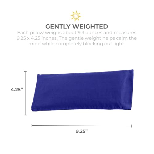 4 Pack Unscented Sateen Eye Pillows, Blue - color: Blue