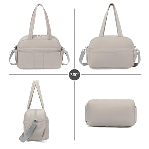 Handbag for Women Yoga Bag Large Capacity Yoga Pad Buckle with Shoe Compartment Water Bottle Sports Gym Bag Travel - color: D03-grey