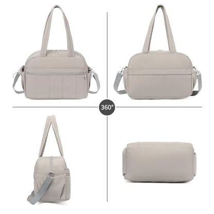 Handbag for Women Yoga Bag Large Capacity Yoga Pad Buckle with Shoe Compartment Water Bottle Sports Gym Bag Travel - color: D03-grey