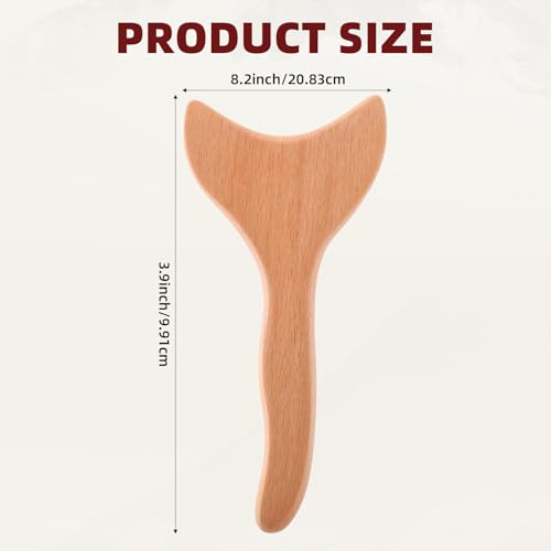Gua Sha Wood Therapy Massage Tool, Anti-Cellulite Massager | for Lymphatic Drainage, Cellulite Removal, and Body Sculpting, One-Handed, for Muscle Tension Release