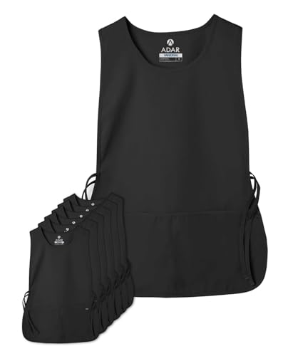 Adar Universal Cobbler Apron 6 Pack - Unisex Cobbler Apron - color: Black, size: Standard