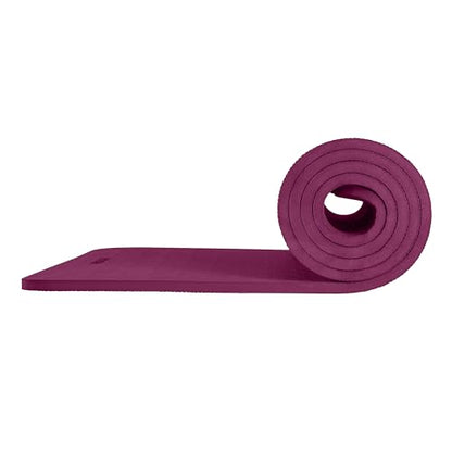 Retrospec Zuma 1/2" Yoga Mat Non Slip Exercise Mat For Pilates, Workout - color: Boysenberry