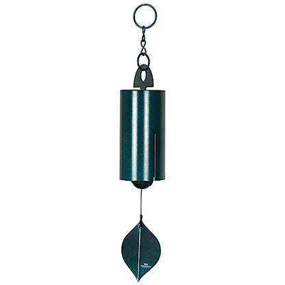 Woodstock Chimes Heroic Windbell Wind Chime for Outside 24" Medium Green,Deep Tone Sound, Outdoor Decor for Patio, Porch, Garden HWMG