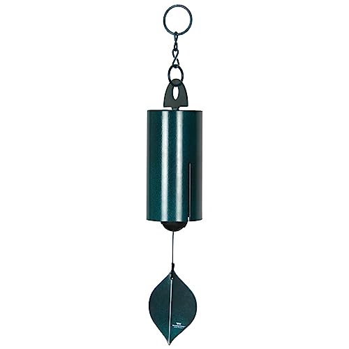 Woodstock Chimes Heroic Windbell Wind Chime for Outside 24" Medium Green,Deep Tone Sound, Outdoor Decor for Patio, Porch, Garden HWMG