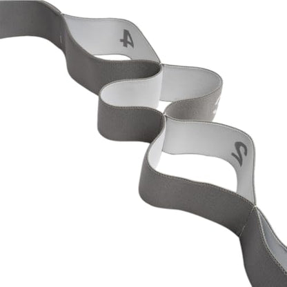 11 Loops Stretch band - Yoga, Pilates, Ballet, and Physical Therapy Stretching strap for Flexibility, Leg Stretching, and Exercise - Durable Stretching equipment for Dance and Fitness - color: 11 Grids-Grey