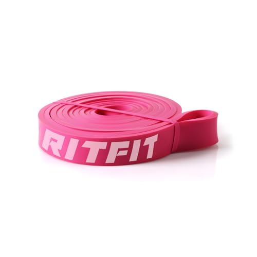 RitFit Pull Up Assist Band in Natural Latex for Stretching and Mobility - color: Rose Pink