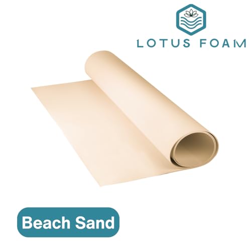LotusFoam EVA Foam Sheet 3mm – 44"x 85" Craft Foam for Cosplay, Costumes & DIY, High Density 130 kg/m3, Heat Shapeable, Paintable, 35 Colors (Beach Sand) - Beach Sand - color: Beach Sand