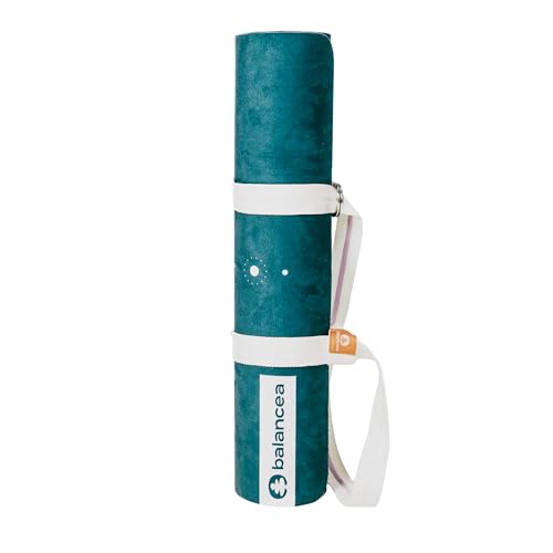 Yoga Mat With Strap 5mm Non Slip Suede & TPE - Eco-Friendly Fitness & Exercise Mat for Home Gym, Pilates, Hot Yoga, and Meditation - Lightweight Durable 72 x 24 inch Workout Mat for Women, Men - color: Green