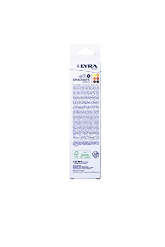 Lyra Graduate Graphite Drawing Pencils, Soft Grade Leads, Set of 6 - size: 1 Count (Pack of 6)