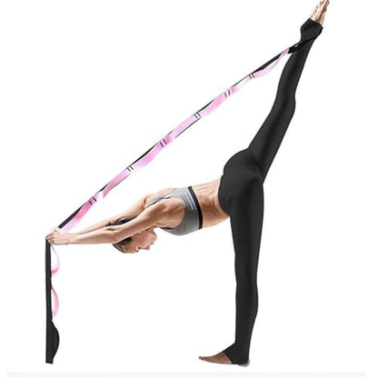 12 Loops Yoga Straps Stretching Strap Non-Elastic Band for Pilates Flexibility Exercise Gymnastics Strength Training Gym