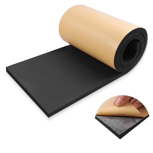 LSGCQ Sponge Neoprene Foam Padding Self Adhesive Foam Sheets, Black | Closed Cell Foam Sheet Neoprene Rubber Pad for DIY Gaskets Shock Pads Liner Crafts, 12" Wide x 3/4" Thick x 59" Long - color: Black, size: 12" Wide x 3/4" Thick x 59" Long