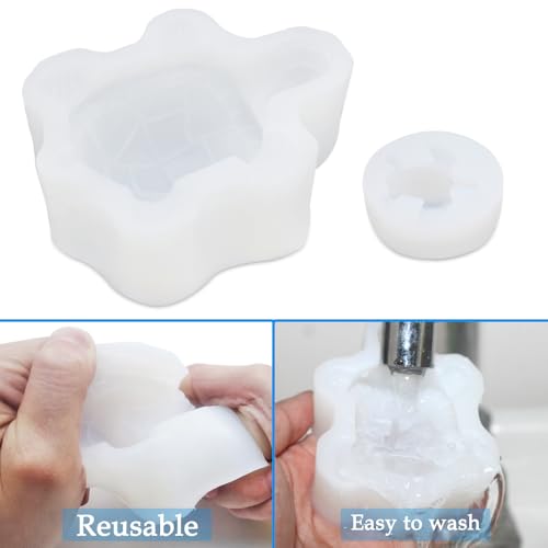Turtle Shape Resin Molds, SENHAI 4 Pcs Cute Turtle Silicone Molds, 3D Animal Epoxy Resin Molds, Turtle Art Silicone Resin Molds for Craft, Resin Casting, Home Decoration, Holiday Gifts