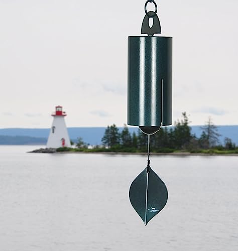 Woodstock Chimes Heroic Windbell Wind Chime for Outside 24" Medium Green,Deep Tone Sound, Outdoor Decor for Patio, Porch, Garden HWMG