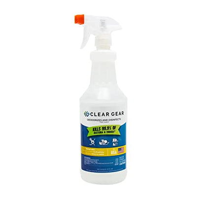 Clear Gear Disinfectant and Deodorizer For Sports Equipment, 32 Oz Bottle - size: 32 Fl Oz (Pack of 1)