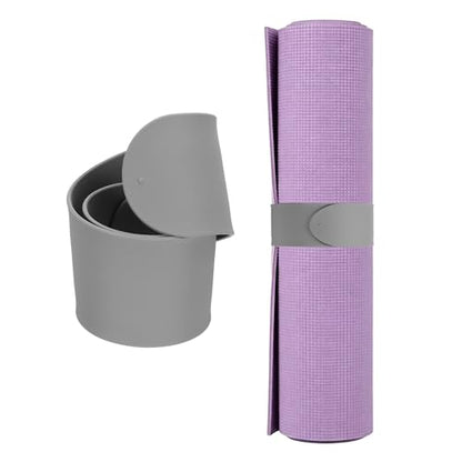 Yoga Mat Strap Slap Band, One Snap Yoga Mat Slap Band for Keep Mats Tightly Rolled Exercise Mat Sling Holder - color: Gray