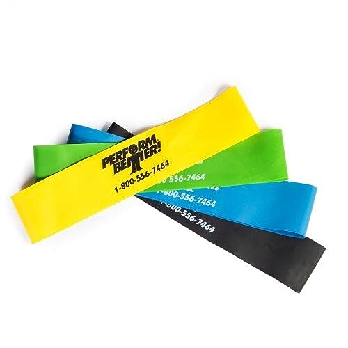 Perform Better Mini Band Resistance Loop - Exercise Bands - color: f) Set of 4 - 12x2