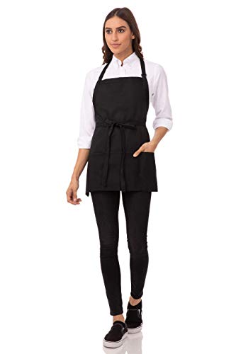 Chef Works Unisex Three Pocket Apron - color: Black, 2 Pack