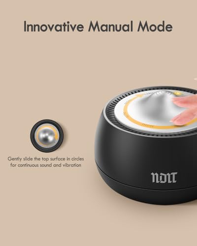 NDLT Portable Electronic Tibetan Singing Bowl, 8 Healing Frequencies (369-963Hz), Auto & Manual Modes, Vibration Therapy with Timer, USB-C Rechargeable Meditation Device for Yoga, Relaxation and Reiki - color: Black HZ