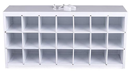 ArtBin 6828AG Paint Storage Tray, Art & Craft Supply Storage, Super Satchel System Accessory, Wall Mountable 21 Compartment Paint Organizer, White | (Pack of 6) - size: Pack of 6