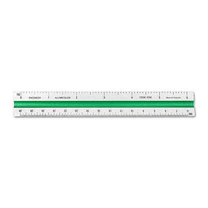 Alumicolor Aluminum Engineer Color-Coded Solid Drafting Scale, 6IN, Silver - size: 6IN, style: Engineer