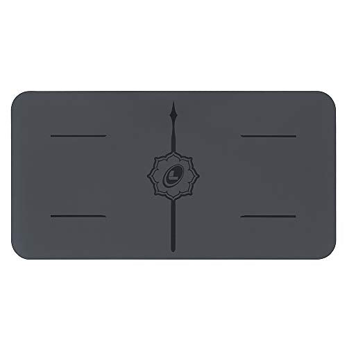 Liforme Yoga Pad - Revolutionary Alignment System, Advanced Non-Slip Grip | Eco-friendly, Non-Toxic, Sweat-Resistant, 4.2mm thick pad for knee, elbow and hand support during Yoga, Free Yoga Bag - color: Gray