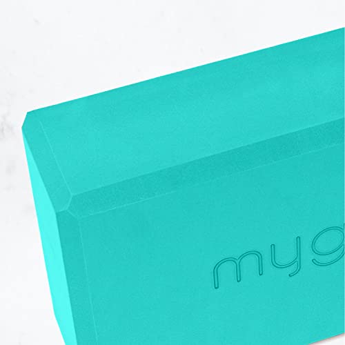 MYGA Yoga Block,Lightweight EVA Foam Yoga Brick,High Density Non-Slip Block for Yoga Poses, Pilates, Balance and Flexibility - color: Turquoise, size: One Size