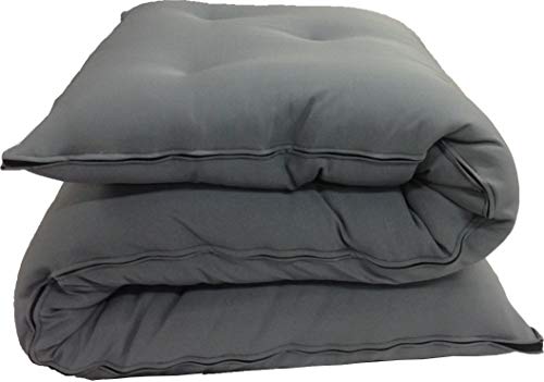 Twin Size Traditional Japanese Floor Futon Mattresses, Tatami Foldable Cushion Mats, Yoga, Meditation 80 x 39 x 3 (Gray) - color: Grey